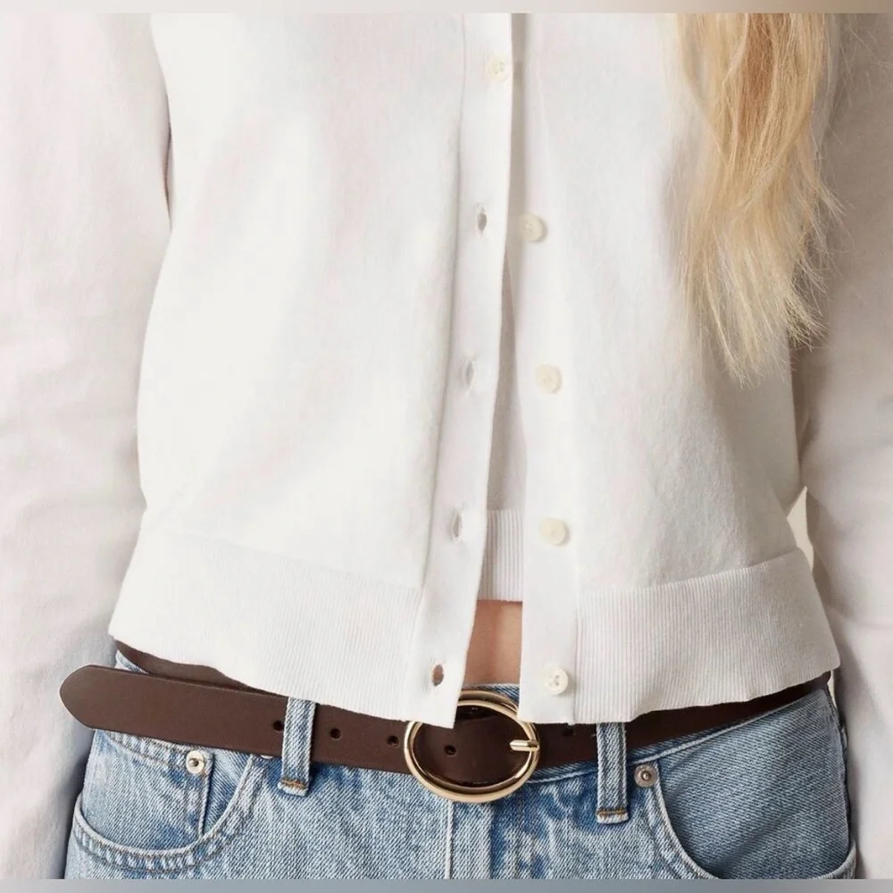 J Crew Jackie Cardigan Sweater XS White NWT Button Front CJ755 J.Crew - Picture 2 of 10